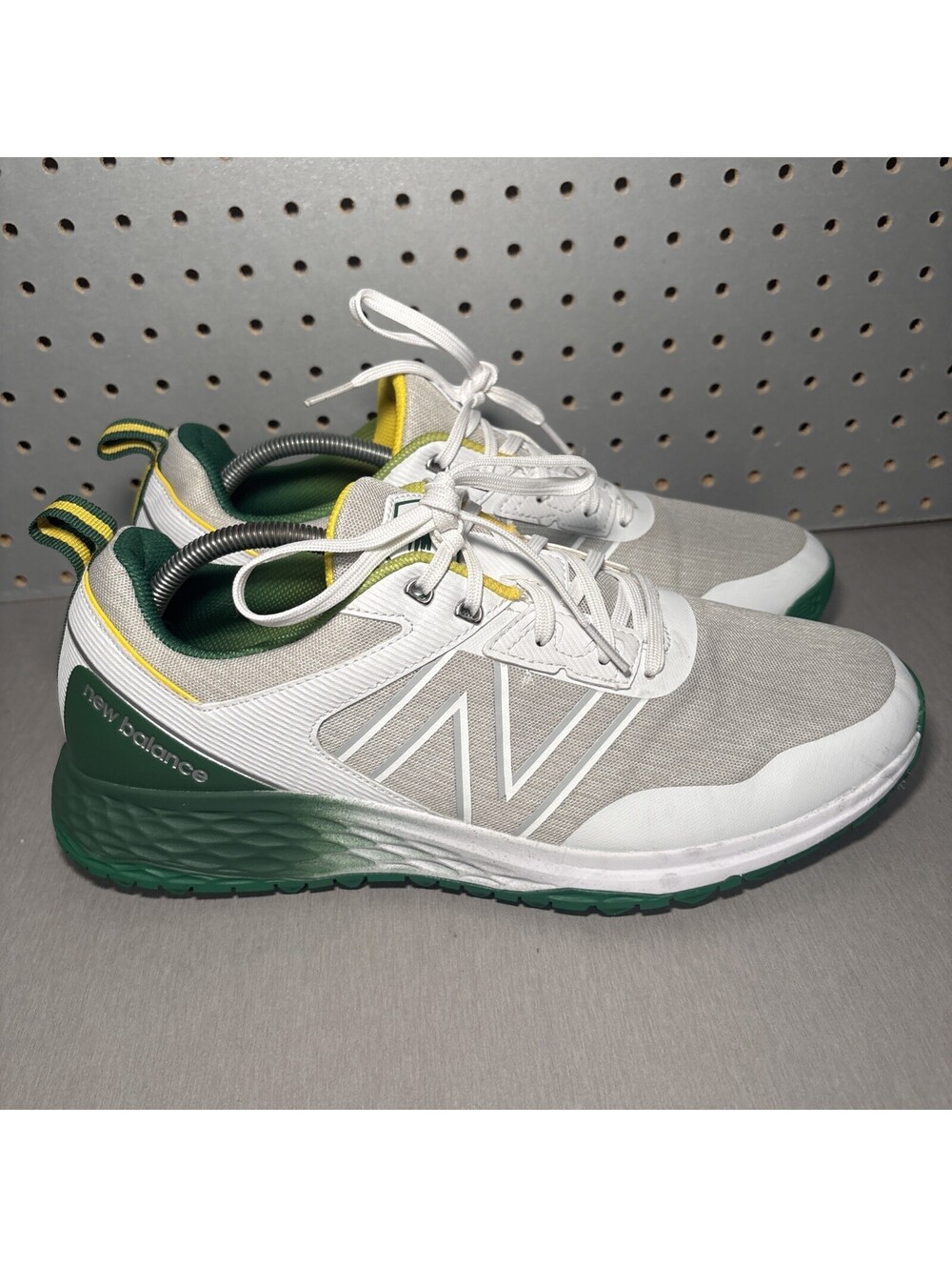 New Balance Fresh Foam Contend Golf Shoes Mens Sz 13 D White Green Yellow